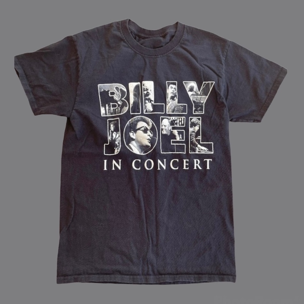 SOLD——BILLY JOEL In Concert Black Music Tee - Picture 1 of 5